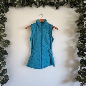 Lululemon Athletic Down For It All Full Zip Vest Oceanic Blue Women’s Size 2